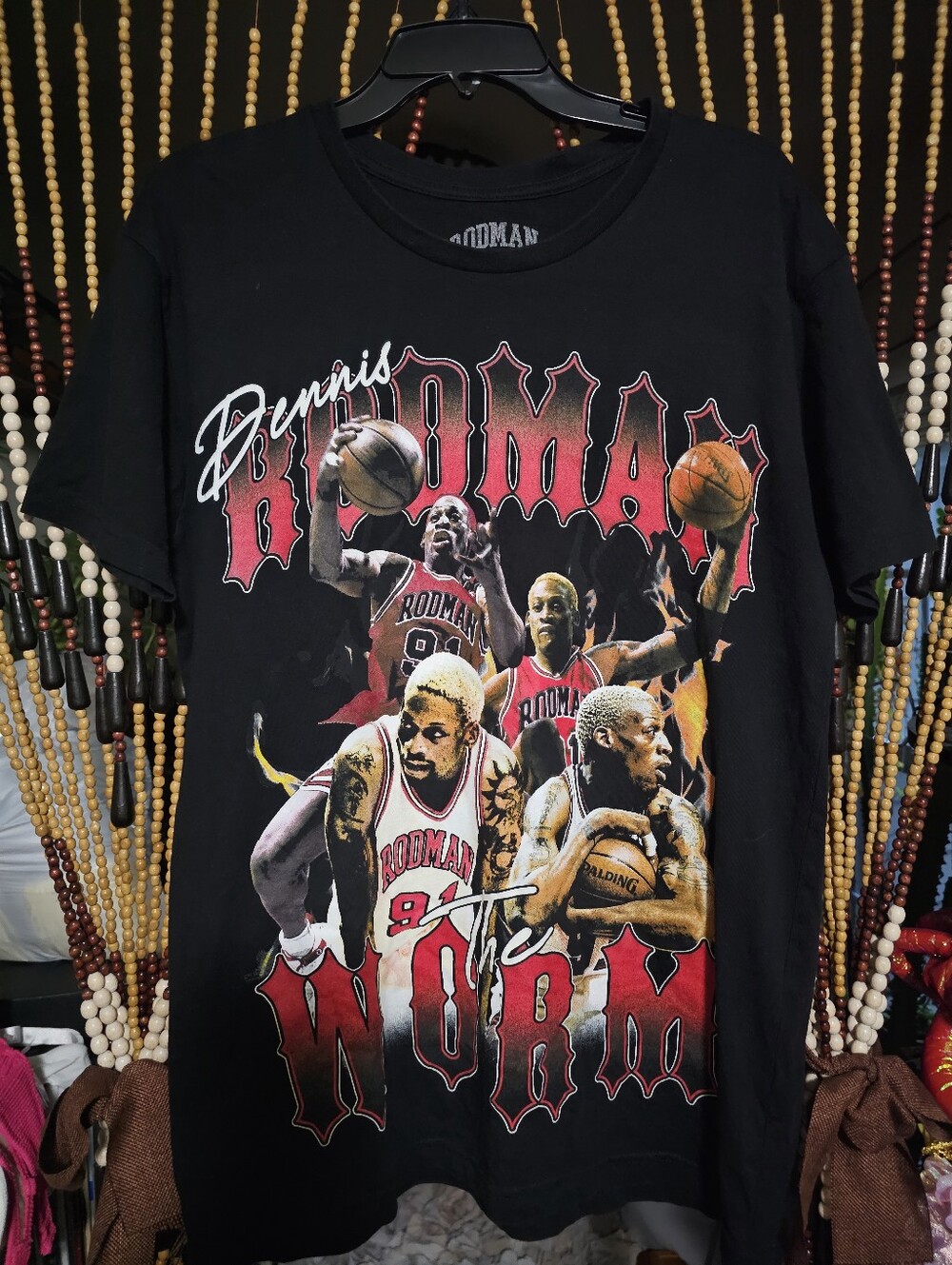 Dennis Rodman "The Worm" Graphic Tee. Size Medium.